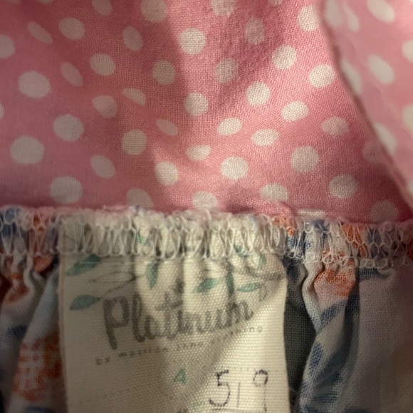 Matilda Jane Pink and Blue Floral Kids Dress - Picture 2 of 2